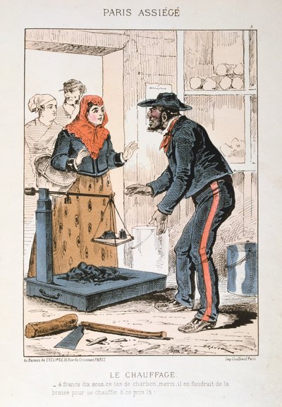 Opvarmning, belejring af Paris, 1870-1871 af Unbekannt