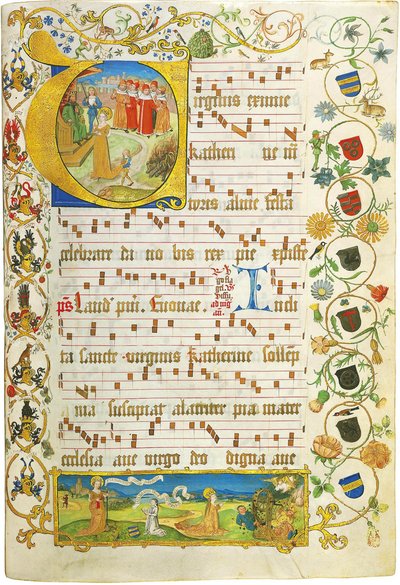 Blad fra Antiphonary for Elisabeth von Gemmingen, ca. 1504 af Unbekannt