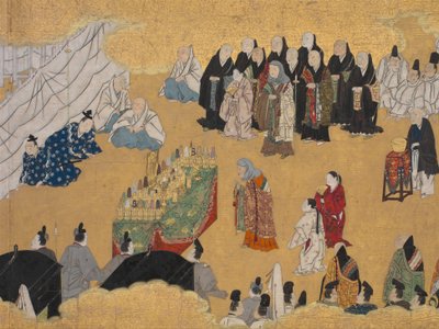 Blade af vild ingefær Aoi, fra Phantom Genji Scrolls..., midten af det 17. århundrede. af Unbekannt