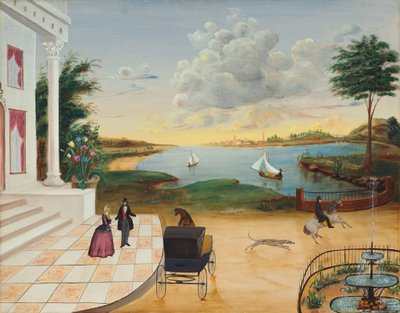 Forlader herregården, ca. 18501855. af Unbekannt