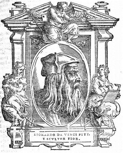 Leonardo Da Vinci. Fra: Giorgio Vasari, Livet af de mest fremragende italienske malere, billedhuggere og arkitekter, 1568 af Unbekannt