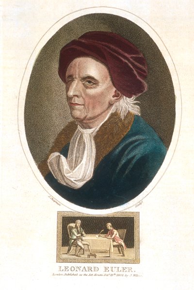 Leonhard Euler 1707-1783, schweizisk matematiker, 1801 af Unbekannt