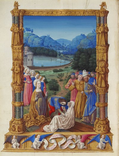 Les Très Riches Heures du duc de Berry, Folio 133v - The Revealing of the True Cross af Unbekannt