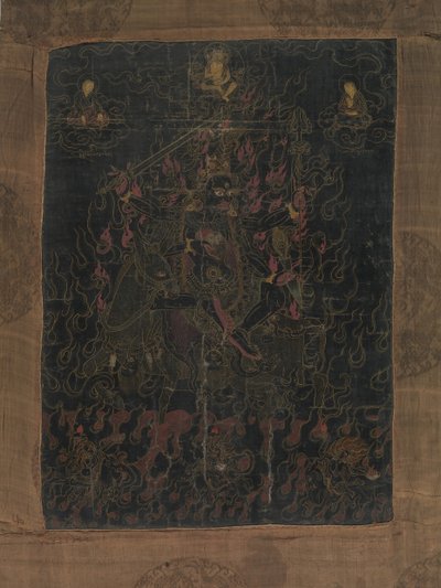 Lha Mo Riding on a Donkey, 1700-tallet. af Unbekannt