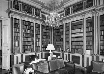 Bibliotek, British Embassy Hotel de Charost 39 Rue de Faubourg Saint Honore, Paris, Frankrig, 1964 af Unbekannt