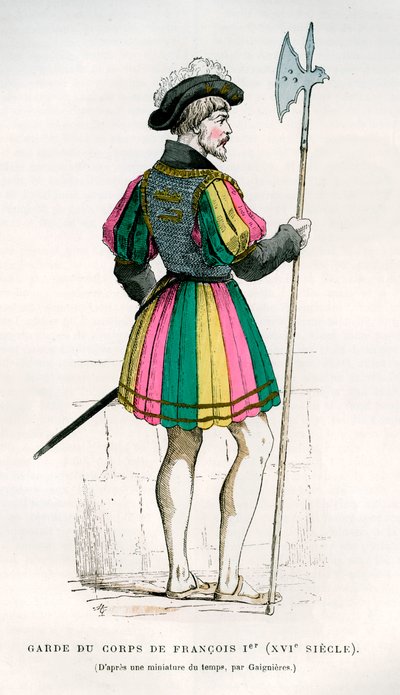 Livgarde eller livvagt af Frans I af Frankrig, 1500-tallet 1882-1884 af Unbekannt