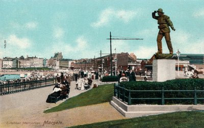 Redningsbådsmindesmærke, Margate, Kent c1905 af Unbekannt