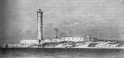 Fyrtårn på Paros-øen, Alexandria, c1882 af Unbekannt