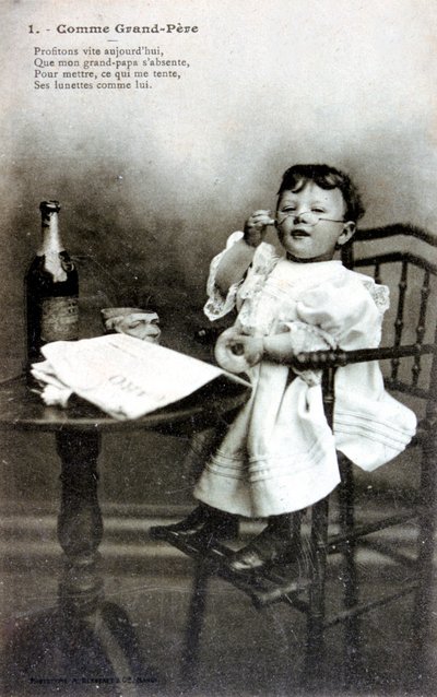 Ligesom bedstefar, fransk postkort, c1900 af Unbekannt