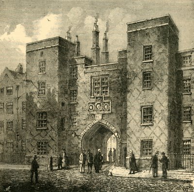 Lincolns Inn Gate, Chancery Lane, 1881. af Unbekannt