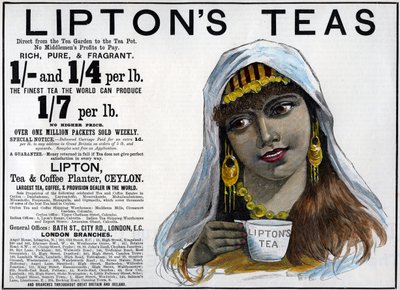 Liptons te-annonce, 1893 af Unbekannt