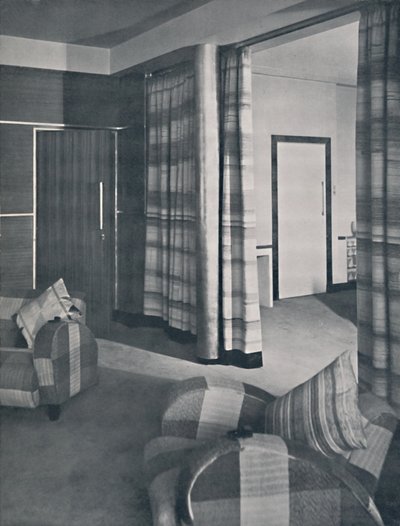 Stue i et London-hus, designet af Raymond McGrath, A.R.I.B.A., 1936 af Unbekannt