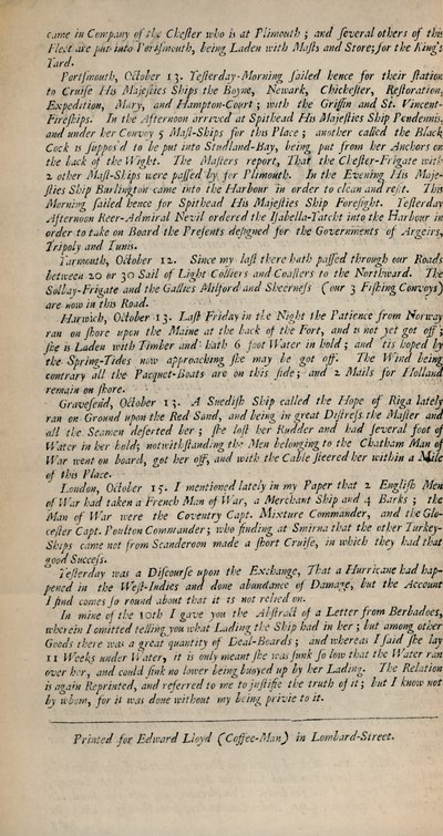 Lloyds News. London, 15. oktober 1696 - Følelsesløs. 20, 1928 af Unbekannt