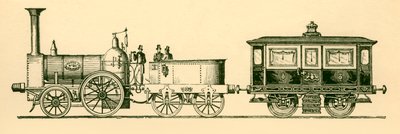 Lokomotiv og Royal Saloon, London og Birmingham Railway, 1843, 1930. af Unbekannt