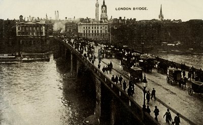London Bridge, slutningen af det 19.-begyndelsen af det 20. århundrede. af Unbekannt
