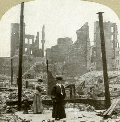 Ser mod nordøst fra hjørnet Ellis og Powell Sts, 1906. af Unbekannt