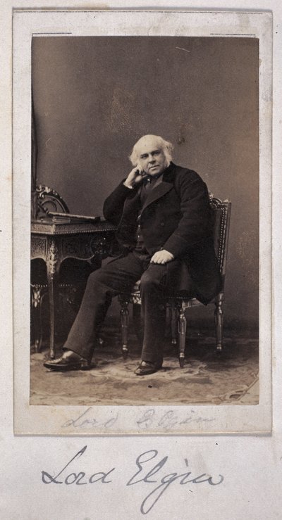 Lord Elgin, britisk diplomat, c 1860 af Unbekannt