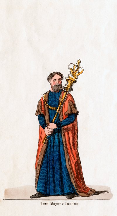 Lord Mayor of London, kostumedesign til Shakespeares skuespil, Henry VIII, 1800-tallet af Unbekannt