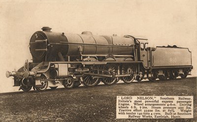 Lord Nelson, Southern Railway, c1930. af Unbekannt