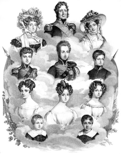 Louis-Philippe, konge af Frankrig, og hans familie, 1800-tallet af Unbekannt