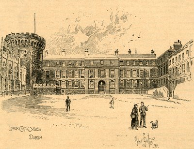 Lower Castle Yard, Dublin, Irland, c1890. af Unbekannt
