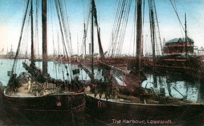 Lowestoft havn, Suffolk, 1909 af Unbekannt