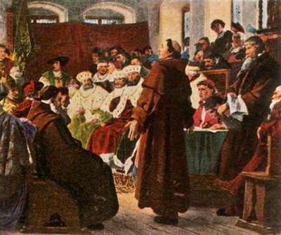 Luther ved rigsdagen i Worms, 1521, 1936. af Unbekannt