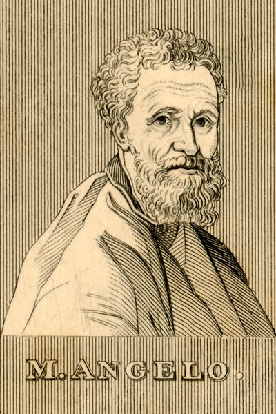 M. Angelo, 1475-1564, 1830. af Unbekannt