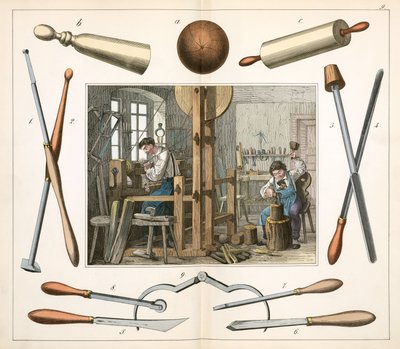 Værktøjsmaskiner, drejebænke Trædrejeren af Unbekannt