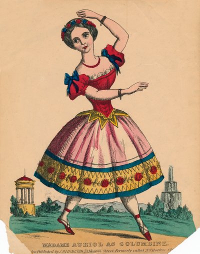 Madame Auriol som Columbine, c1849. af Unbekannt