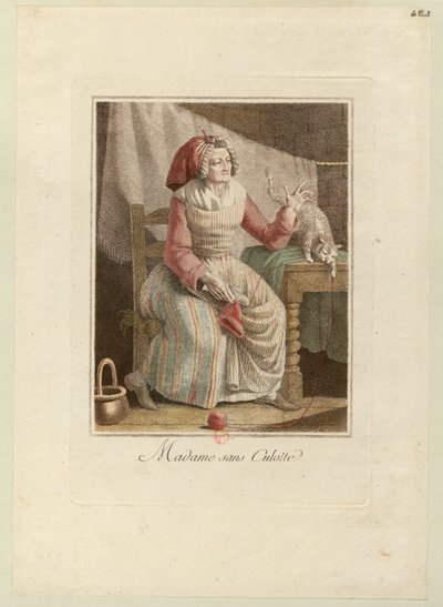 Madame Sans-Culotte, ca 1794. af Unbekannt