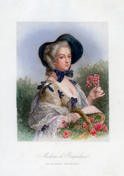 Madame de Pompadour som den smukke gartner af Unbekannt