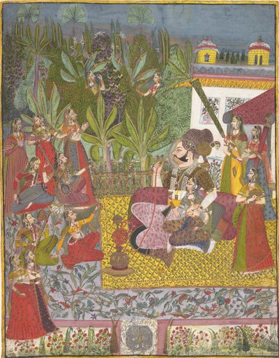 Maharaja Bijay Singh i His Harem, Ca. 1770. af Unbekannt