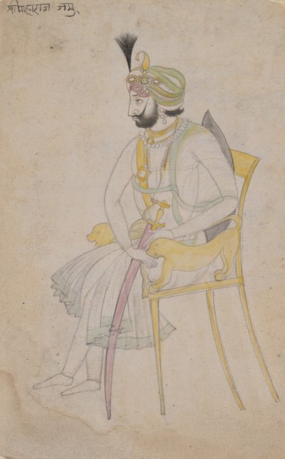 Maharaja Ranbir Singh, ca. 1860-80. af Unbekannt
