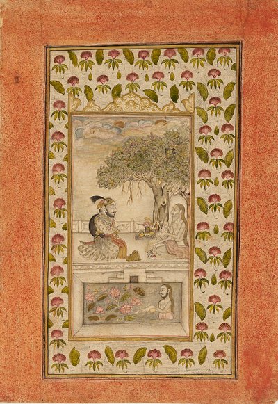Maharana Sangram Singhi besøger en yogi, 1710-1715 af Unbekannt