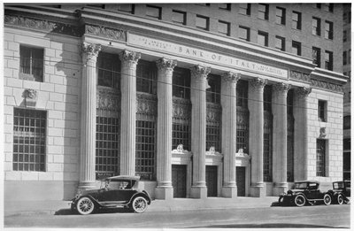 Hovedindgangen til Bank of Italy, Los Angeles, Californien, 1924 af Unbekannt