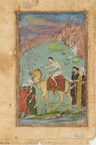 Majnun på en kamel, 1800-tallet af Unbekannt