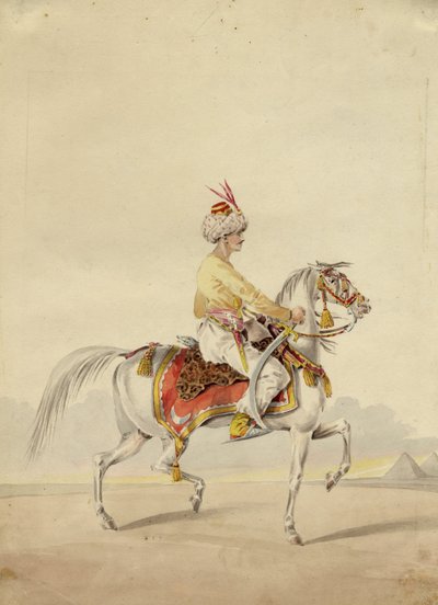 Mamluk til hest, ca 1825 af Unbekannt