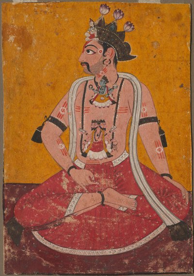 Man Dhata i Yogi-stilling, ca. 1690-1700. af Unbekannt