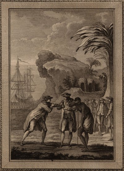 Mand sælger en slavekvinde, 1775. af Unbekannt