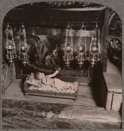 Kristi krybbe, Fødselskirken, Betlehem, ca. 1900 af Unbekannt