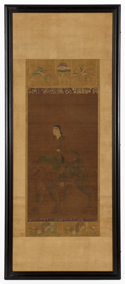 Manjushri, der kører på en løve, Muromachi-periode, 1392-1568. af Unbekannt