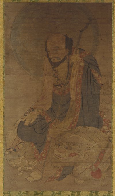Manjusri og hans løve, Ming-dynastiet, 1368-1644. af Unbekannt