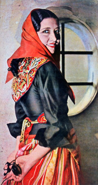 Manuela Del Rio, spansk skuespillerinde og danser, 1943 af Unbekannt
