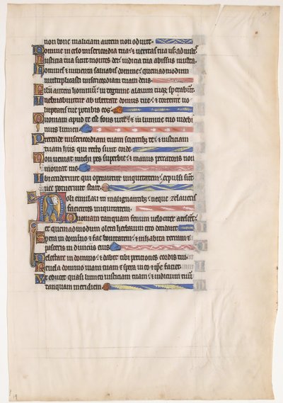 Manuskriptblad fra en kongelig psalter, 1200-tallet. af Unbekannt