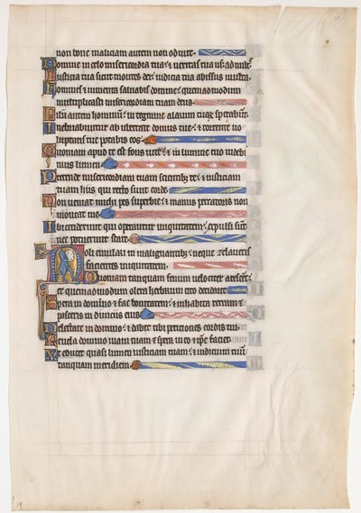 Manuskriptblad fra en kongelig psalter, britisk, 1200-tallet. af Unbekannt