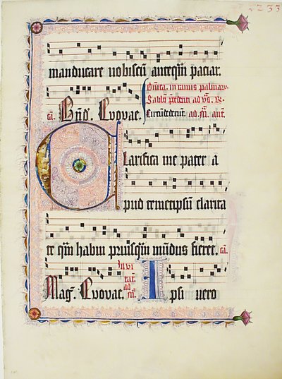 Manuskriptblad med initial C, fra et antifonarium, tysk, ca. 1425-50. af Unbekannt