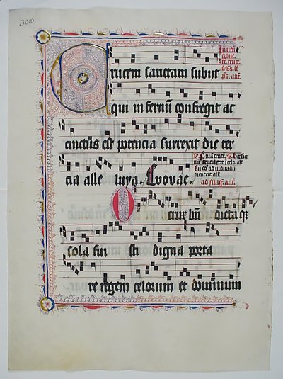 Manuskriptblad med initial C, fra et antifonarium, tysk, andet kvartal 1400-tallet. af Unbekannt