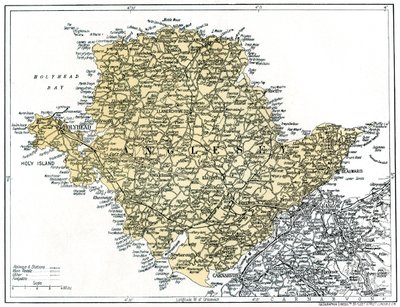 Kort over Anglesey, 1924-1926 af Unbekannt