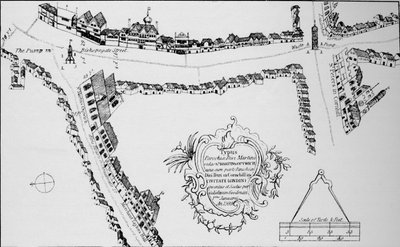 Kort over Bishopsgate, City of London, c1599 1904 af Unbekannt